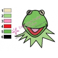 Kermit Muppets Embroidery Design 05